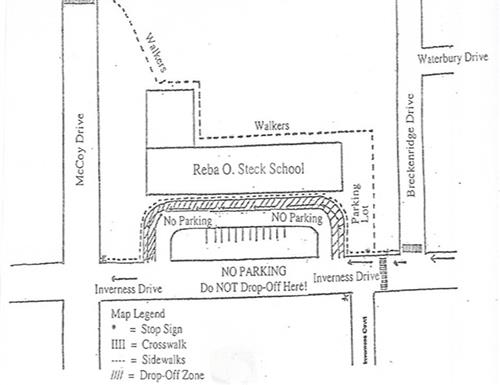 graphic map of Steck